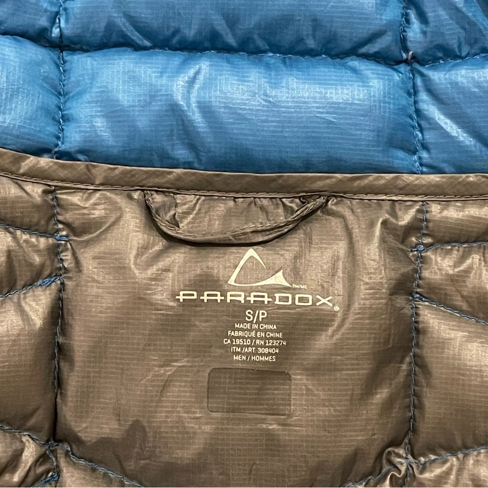 Paradox Men’s Down Puffer Blue Size Small - Picture 9 of 14